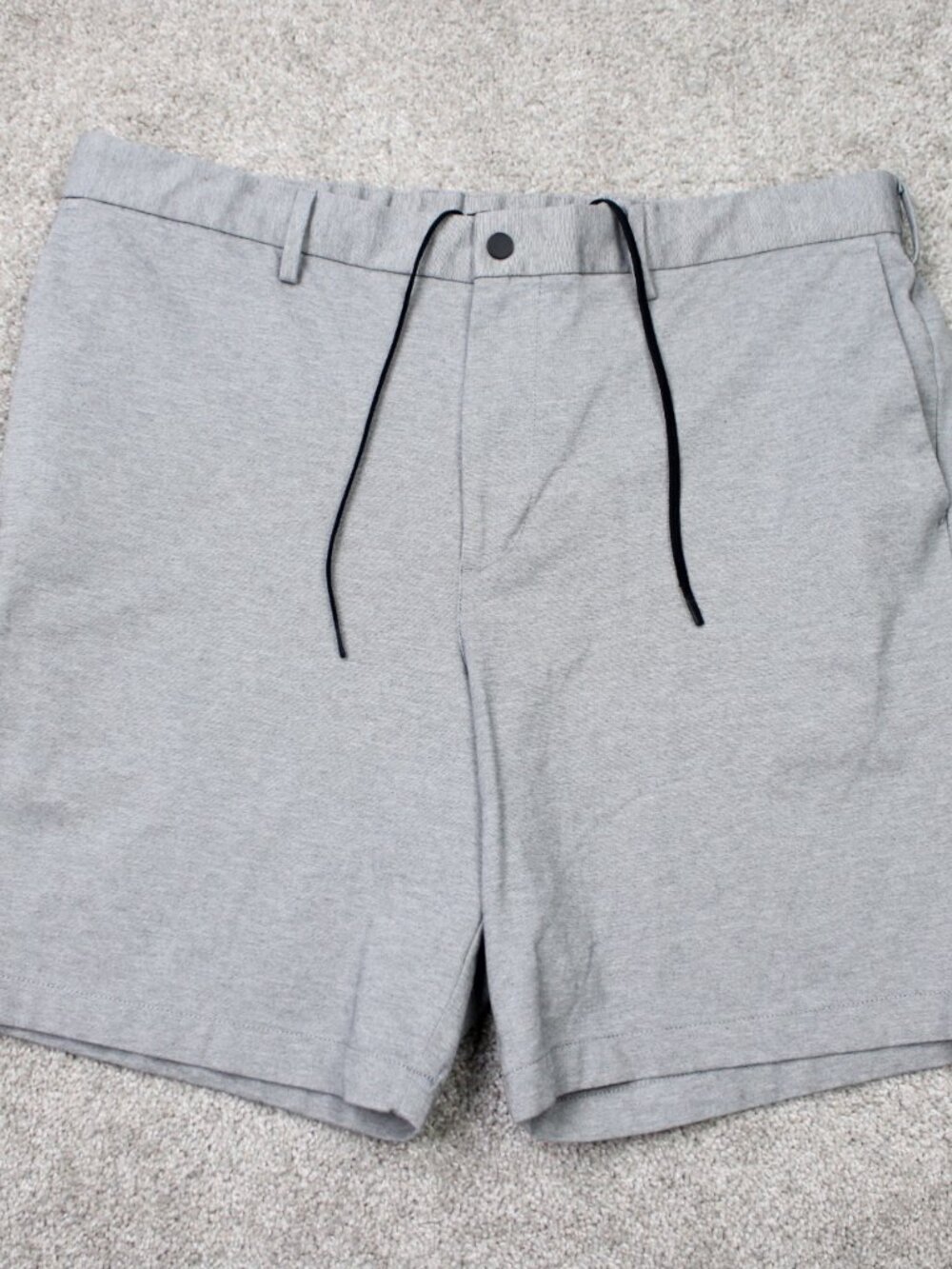 Banana Republic Shorts Men 38 Heather Gray 9" Luxe City Short Drawstring Stretch